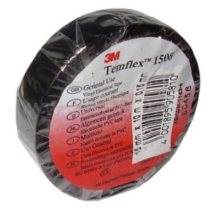 3M TEMFLEX 1500 ΜΟΝΩΤΙΚΗ ΤΑΙΝΙΑ ΜΑΥΡΗ
