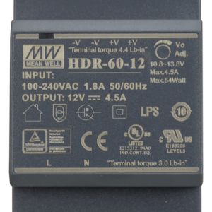 MEANWELL HDR-60-12 ΤΡΟΦΟΔΟΤΙΚΟ ΡΑΓΑΣ  12V 4.5A