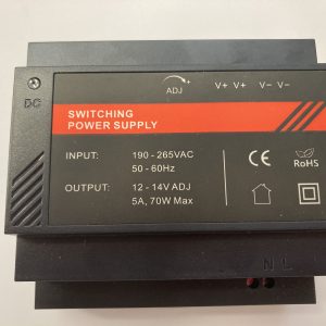 MEANWELL P5A-02 ΤΡΟΦΟΔΟΤΙΚΟ ΡΑΓΑΣ  12V 5A